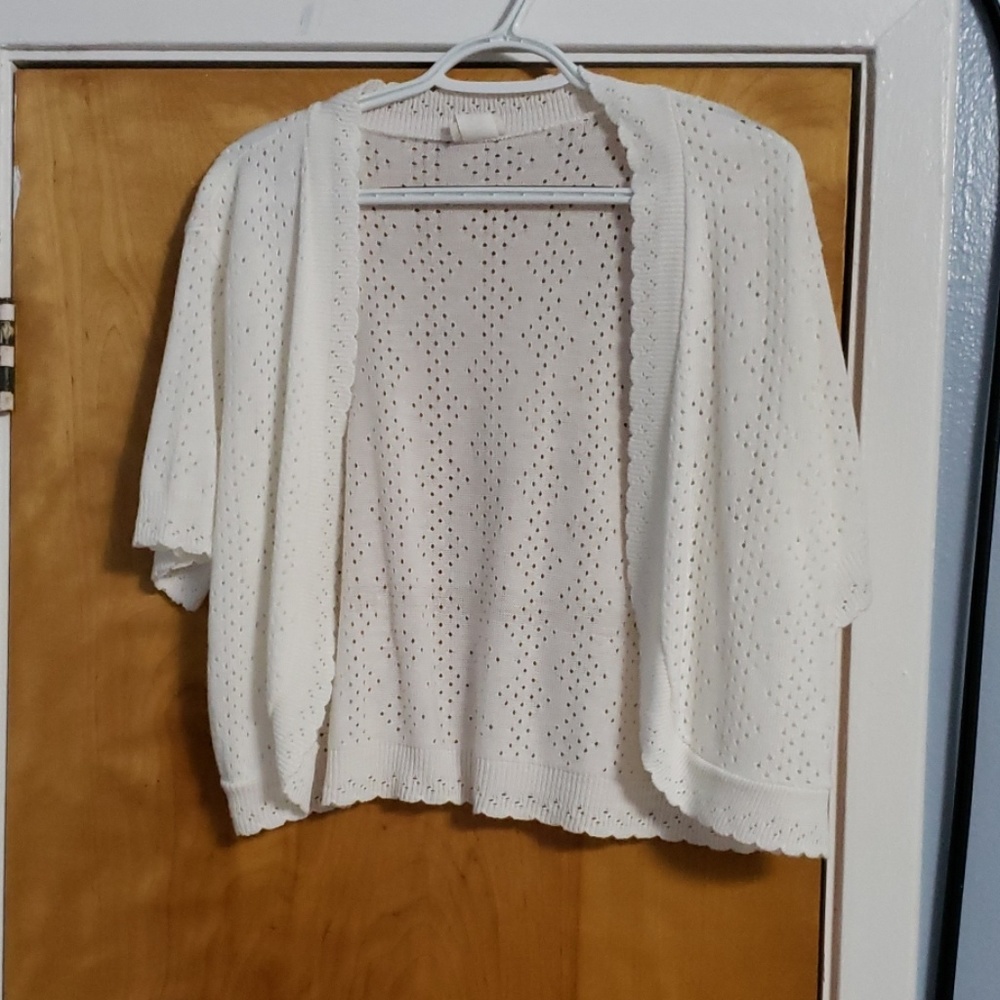 White Shrug Cardigan